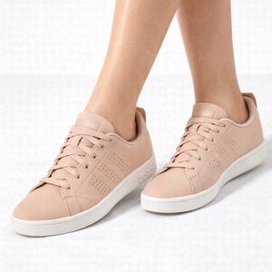 Adidas VS Advantage Women’s Beige Lace Up Tennis Shoes Sneakers ART F34441 Tan